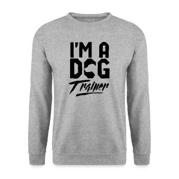 Dog Trainer Dog School - Unisex Sweatshirt - salt & pepper - Front - Alina (178cm) & Michal (187cm)