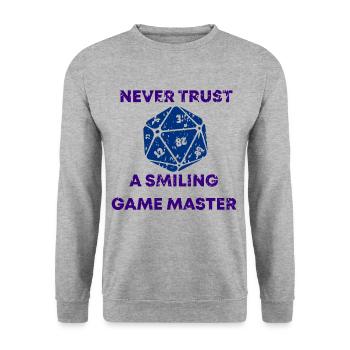 Dice Game Dice Game Night Shirt - Sweat-shirt Unisexe - gris chiné - Devant - Alina (178cm) & Michal (187cm)