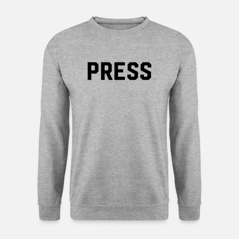 Presse Journalismus Journalist Zeitung Reporter - Unisex Pullover - Weißgrau meliert