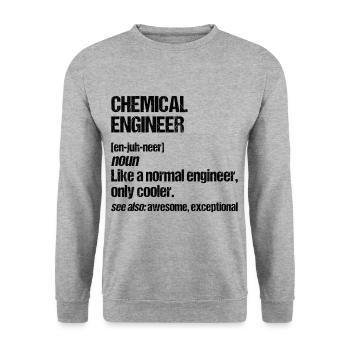 Chemical Engineer Gifts for Engineers - Unisex Sweatshirt - salt & pepper - Front - Alina (178cm) & Michal (187cm)