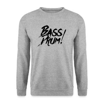 Schlagzeug - Unisex Pullover - Weißgrau meliert - Vorne - Alina (178cm) & Michal (187cm)