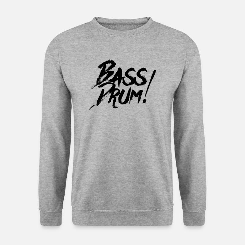 Schlagzeug - Unisex Pullover - Weißgrau meliert