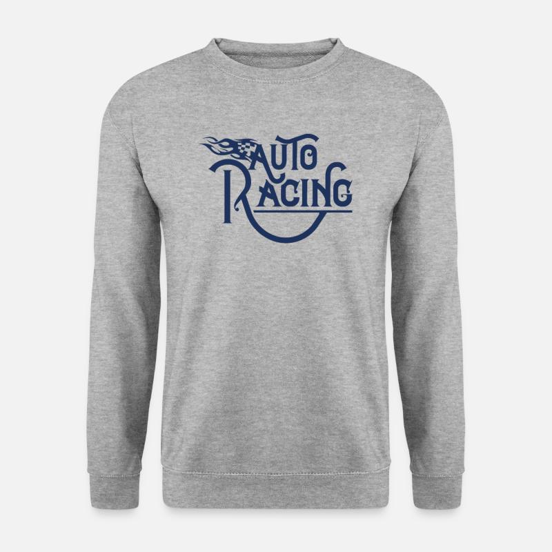 Rennfahrer - Unisex Pullover - Weißgrau meliert