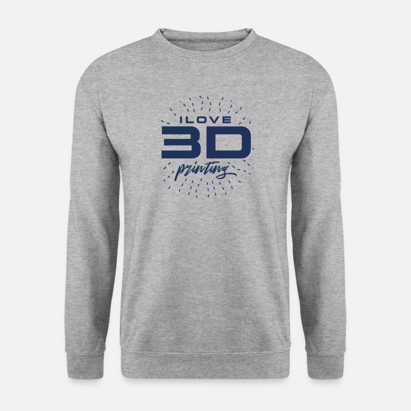 3D Printing Printer 3D - Unisex Sweatshirt - salt & pepper