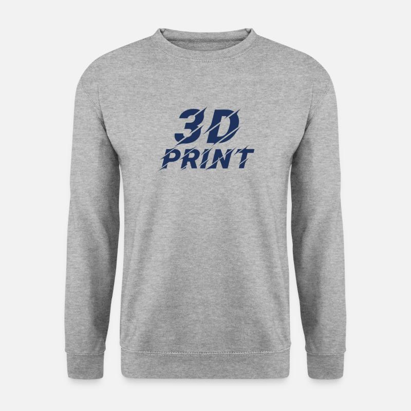 3D Printing Printer 3D - Unisex Sweatshirt - salt & pepper