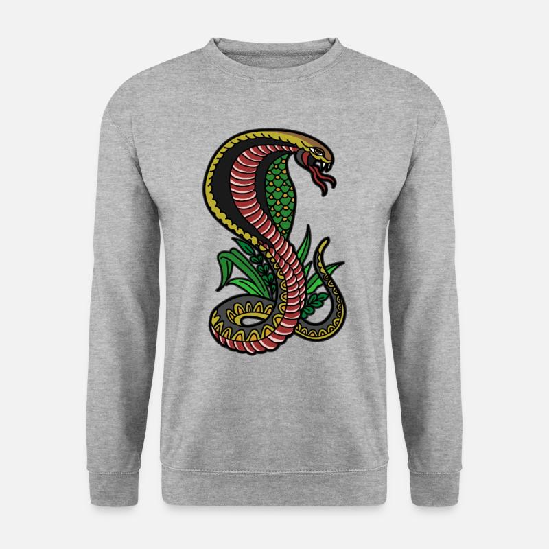 COBRA - Unisex Pullover - Weißgrau meliert