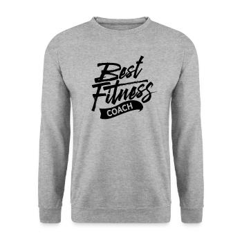 Sport Gym Fitness Trainer Trainer Fitness Trainer - Unisex Sweatshirt - salt & pepper - Front - Alina (178cm) & Michal (187cm)