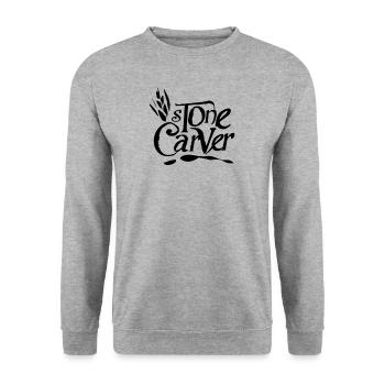 Tailleur de pierre - Sweat-shirt Unisexe - gris chiné - Devant - Alina (178cm) & Michal (187cm)