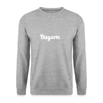 Bayern - Unisex Pullover - Weißgrau meliert - Vorne - Alina (178cm) & Michal (187cm)