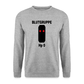 Hobby Modelleisenbahn Lokführer, Eisenbahn Signal - Unisex Pullover - Weißgrau meliert - Vorne - Alina (178cm) & Michal (187cm)