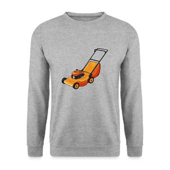 Lawn Mowing Lawn Mower Garden Gardener Lawn Tractor - Unisex Sweatshirt - salt & pepper - Front - Alina (178cm) & Michal (187cm)