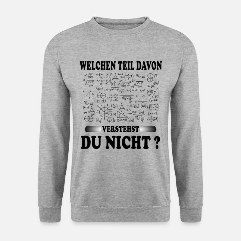 Welchen Part davon verstehst du nicht? - Unisex Pullover - Weißgrau meliert