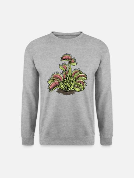 Plante carnivore Vénus Piège à mouches - Sweat-shirt Unisexe - gris chiné