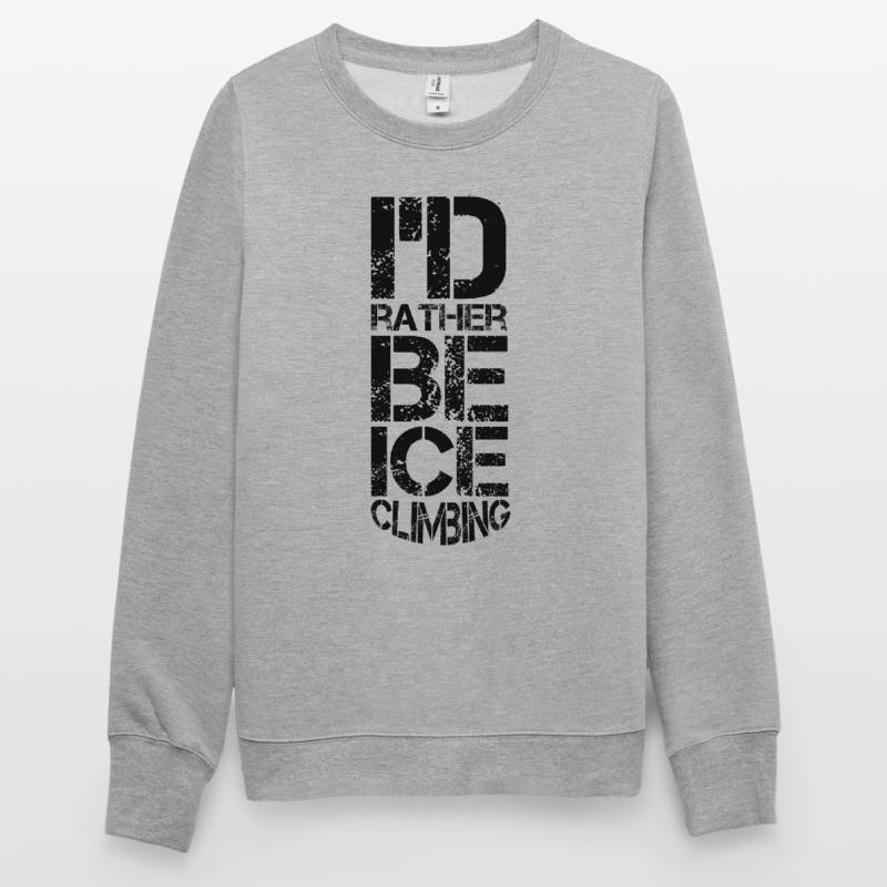 Eisklettern Eistour Eiswand Eiskletterer Eispickel Unisex Pullover