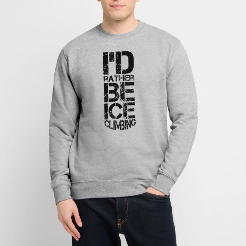 Eisklettern Eistour Eiswand Eiskletterer Eispickel Unisex Pullover
