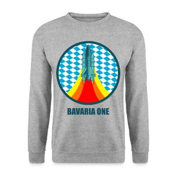 Cadeau BAVARIA ONE dans l'espace cadeau Bavaria - Sweat-shirt Unisexe - gris chiné - Devant - Alina (178cm) & Michal (187cm)