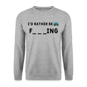 Tracteur agricole - Sweat-shirt Unisexe - gris chiné - Devant - Alina (178cm) & Michal (187cm)