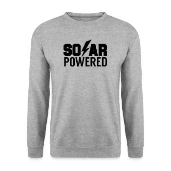 Solar operated - Unisex Sweatshirt - salt & pepper - Front - Alina (178cm) & Michal (187cm)