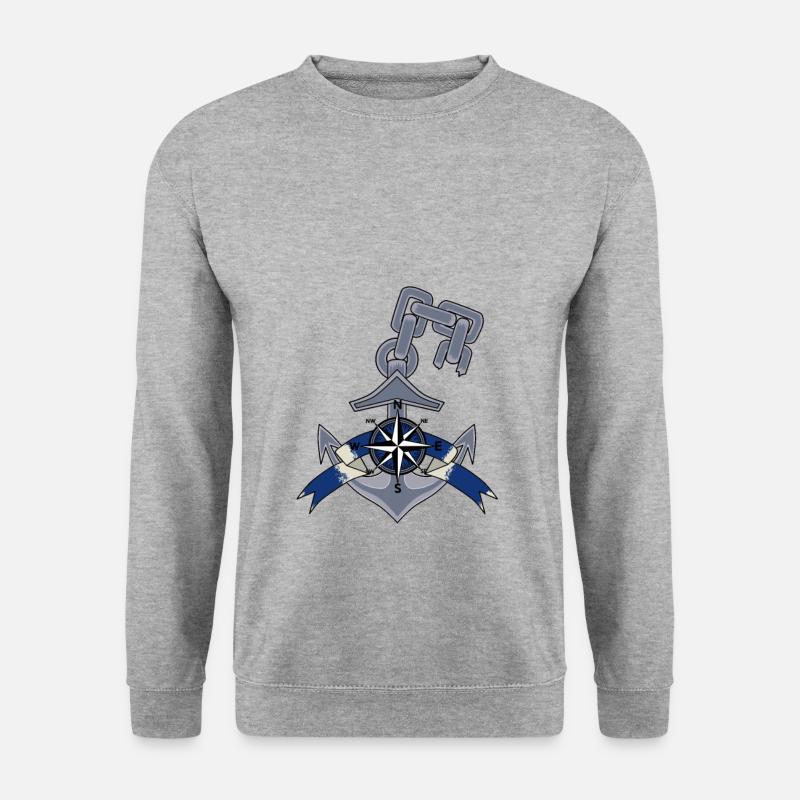 Anchor Windrose compass - Unisex Sweatshirt - salt & pepper