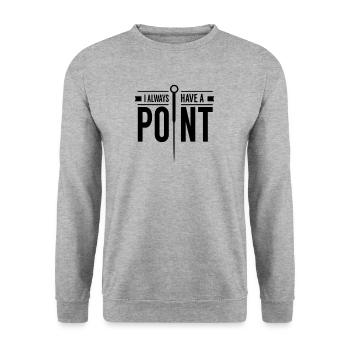 Acupuncture Needle Needle Prick Practice Acupunctureist - Unisex Sweatshirt - salt & pepper - Front - Alina (178cm) & Michal (187cm)
