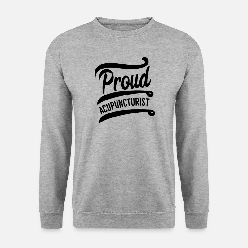 Nadelstich Akupunkturist Praxis Akupunktur Nadel - Unisex Pullover - Weißgrau meliert