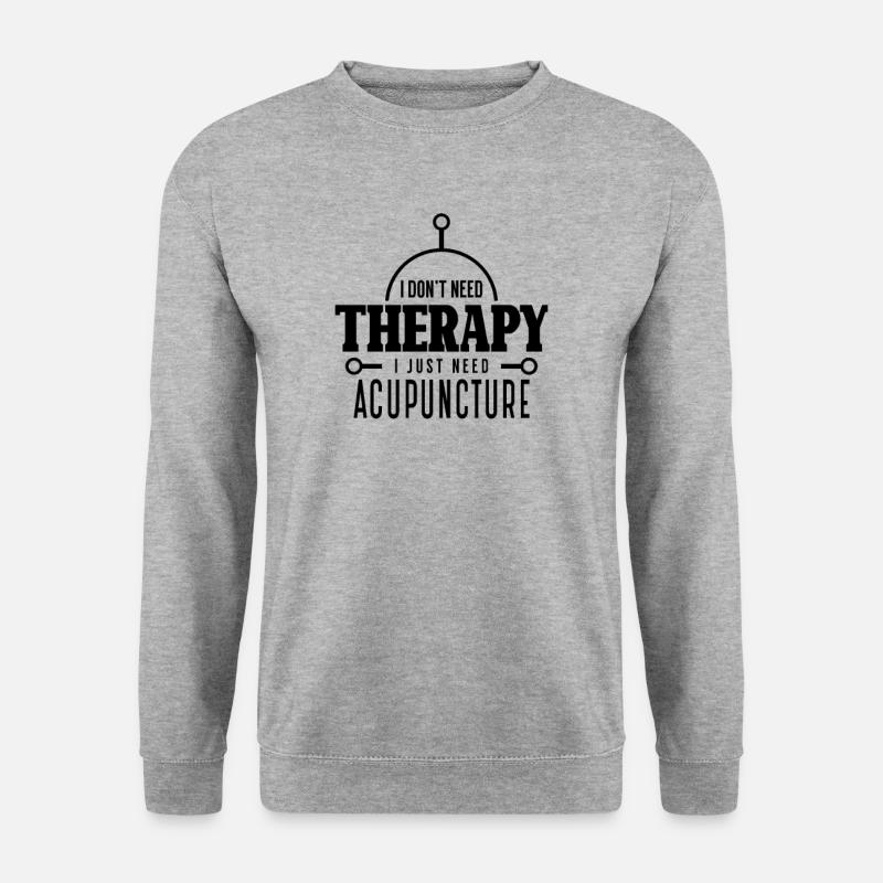 Akupunkturist Akupunktur Nadelstich Praxis Nadel - Unisex Pullover - Weißgrau meliert
