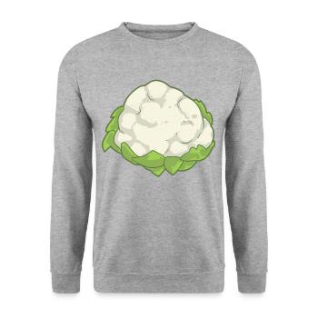 Chou-fleur Légumes Nourriture Végétal - Sweat-shirt Unisexe - gris chiné - Devant - Alina (178cm) & Michal (187cm)