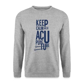 Nadeln Akupunkturist Praxis Medizin Akupunktur - Unisex Pullover - Weißgrau meliert - Vorne - Alina (178cm) & Michal (187cm)