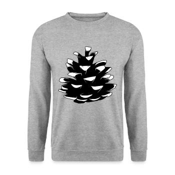 Pommes de pin Pommes de pin Forêt Arbre naturel - Sweat-shirt Unisexe - gris chiné - Devant - Alina (178cm) & Michal (187cm)