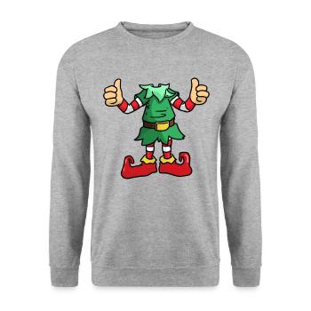 Corps d'elfe corps onze - Sweat-shirt Unisexe - gris chiné - Devant - Alina (178cm) & Michal (187cm)