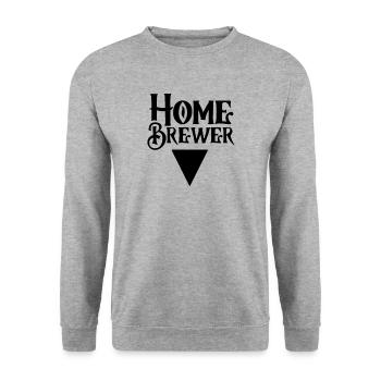 brew beer - Unisex Sweatshirt - salt & pepper - Front - Alina (178cm) & Michal (187cm)