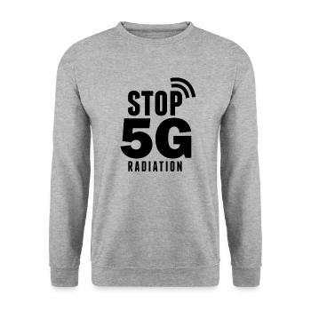 Anti-radio 5G Adversaires de la radio mobile de rayonnement 5G - Sweat-shirt Unisexe - gris chiné - Devant - Alina (178cm) & Michal (187cm)
