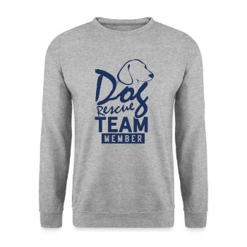Dog Rescue Savior Team Dog rescue street dogs - Unisex Sweatshirt - salt & pepper - Front - Alina (178cm) & Michal (187cm)