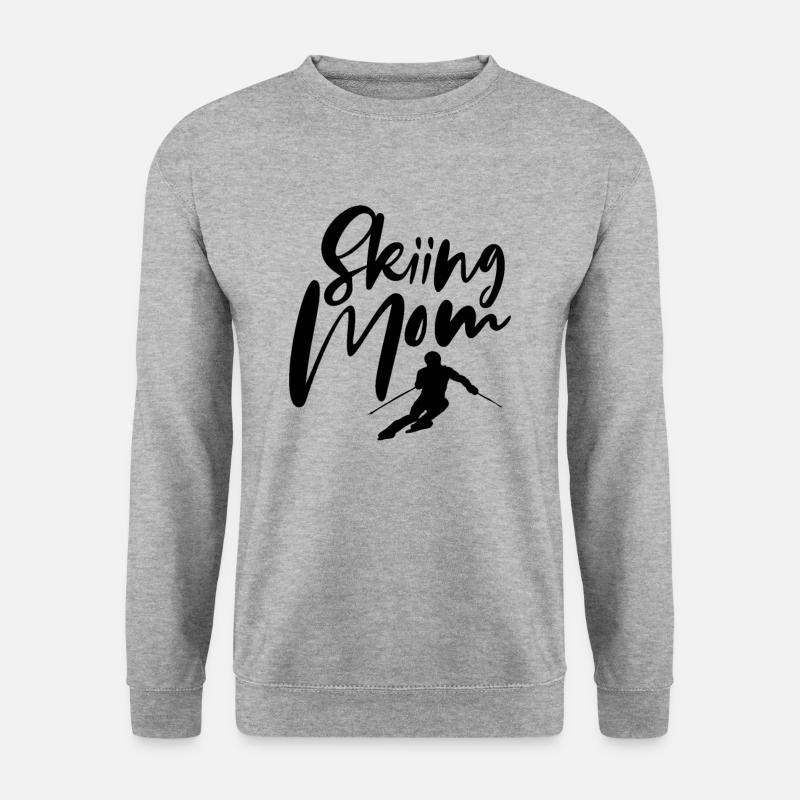 Ski Mama - Unisex Pullover - Weißgrau meliert
