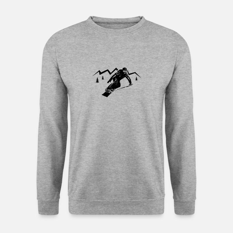 Snowboard Snowboarding Snowboarder Snowboards - Unisex Pullover - Weißgrau meliert