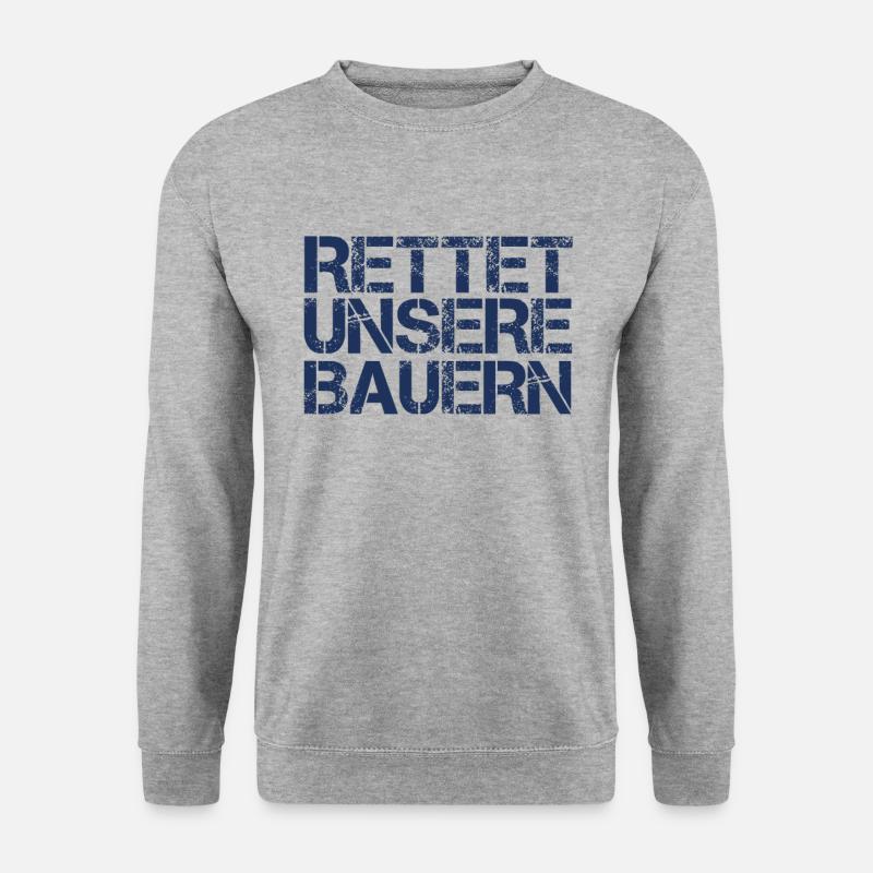 Protest Demonstration Landwirt Bauernprotest Bauer - Unisex Pullover - Weißgrau meliert