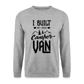 Équipe Auto construction Campervan auto-construit camping-car - Sweat-shirt Unisexe - gris chiné - Devant - Alina (178cm) & Michal (187cm)