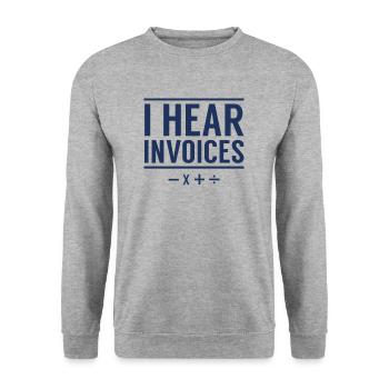 Team training bookkeeping accountant bookkeeping - Unisex Sweatshirt - salt & pepper - Front - Alina (178cm) & Michal (187cm)
