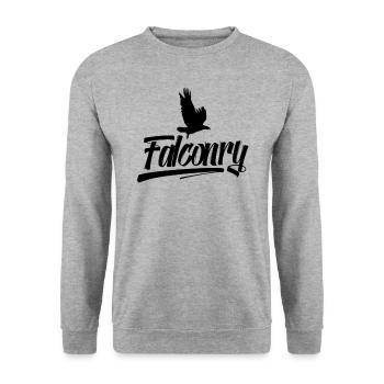 Falcon falcons Breeding Falconry Falcon - Unisex Sweatshirt - salt & pepper - Front - Alina (178cm) & Michal (187cm)