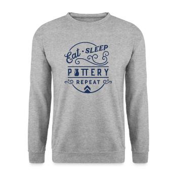 Pottery ceramic potter pottery potter - Unisex Sweatshirt - salt & pepper - Front - Alina (178cm) & Michal (187cm)