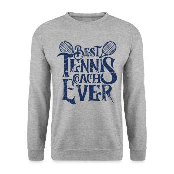 Entraîneur de tennis instructeur de tennis - Sweat-shirt Unisexe - gris chiné - Devant - Alina (178cm) & Michal (187cm)