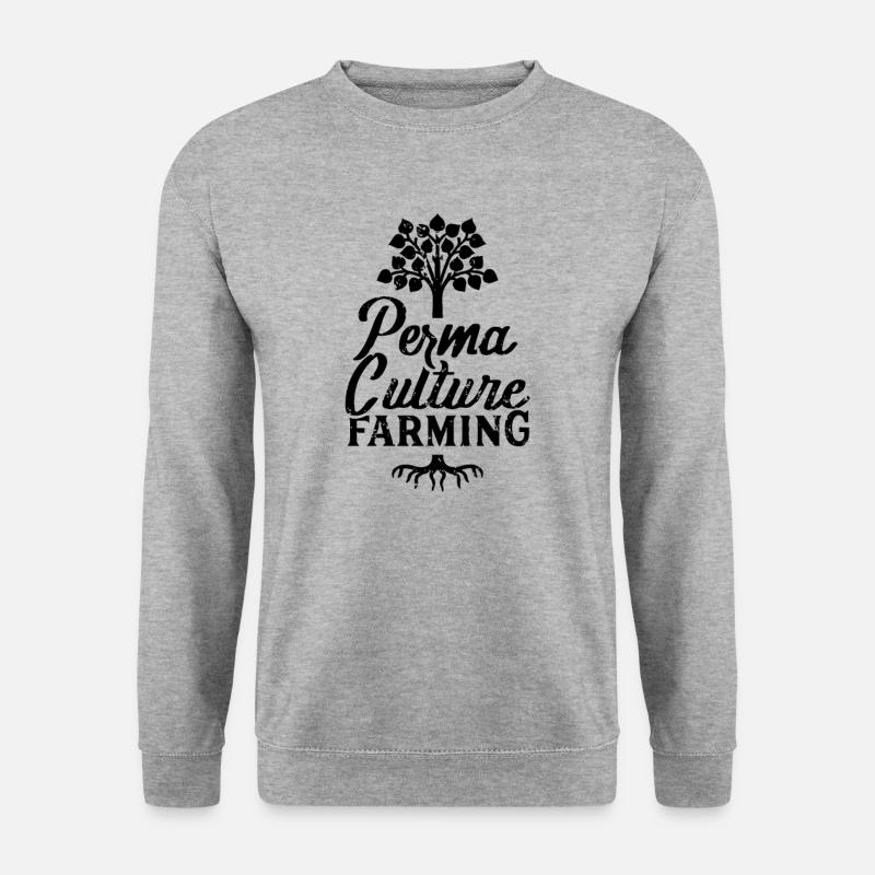 Permakultur Gartenbau - Unisex Pullover - Weißgrau meliert