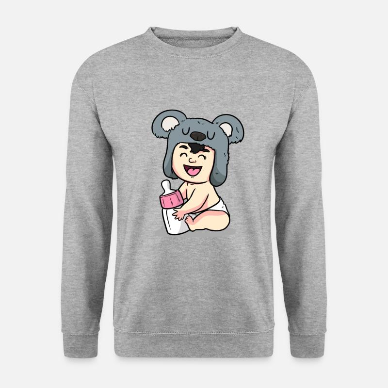 Koala Baby - Unisex Pullover - Weißgrau meliert