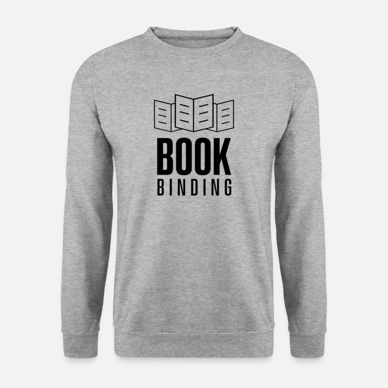 Buchbinden - Unisex Pullover - Weißgrau meliert