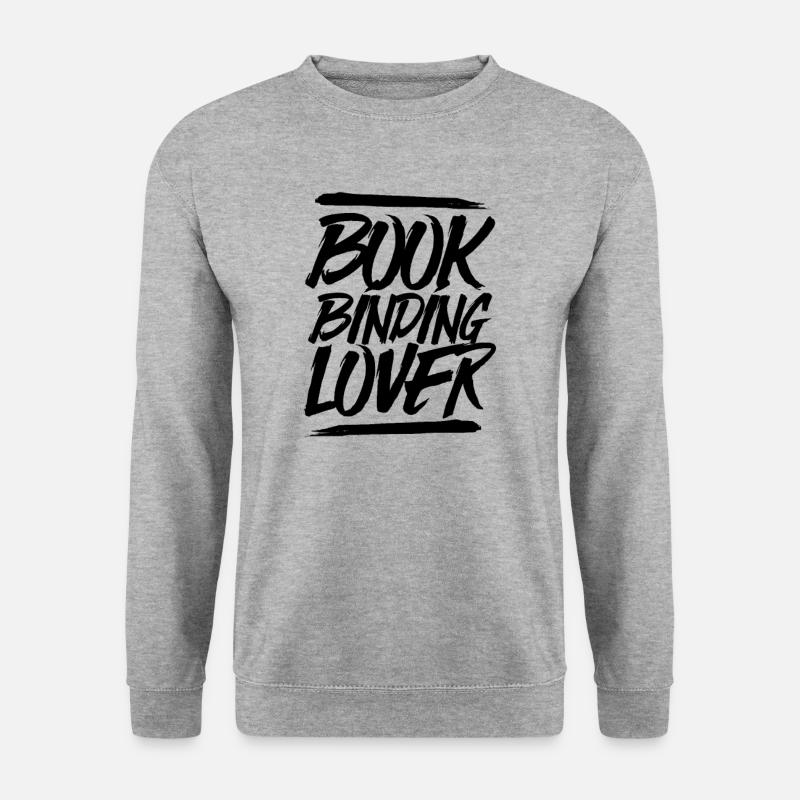 Buchbinder Buchbinden - Unisex Pullover - Weißgrau meliert