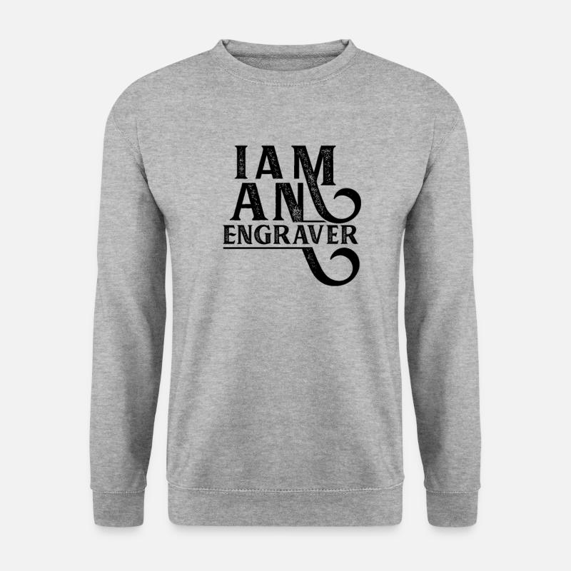 Gravure Gravure Gravure Gravure Équipe - Sweat-shirt Unisexe - gris chiné