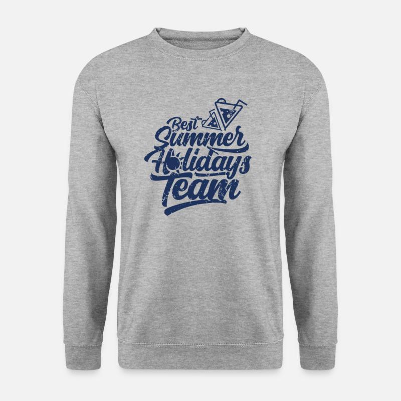 Sommerurlaub - Unisex Pullover - Weißgrau meliert