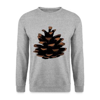 Pine cones tree nature forest trees nature lover - Unisex Sweatshirt - salt & pepper - Front - Alina (178cm) & Michal (187cm)
