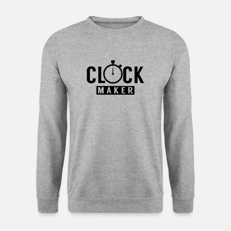 Uhrmacher - Unisex Pullover - Weißgrau meliert