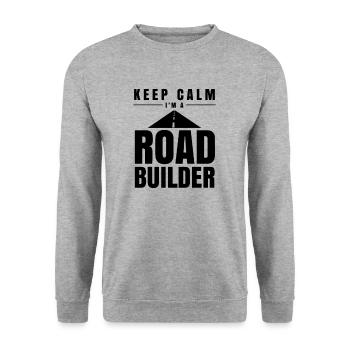 Asphalt Straßenbau Straßenbauer - Unisex Pullover - Weißgrau meliert - Vorne - Alina (178cm) & Michal (187cm)